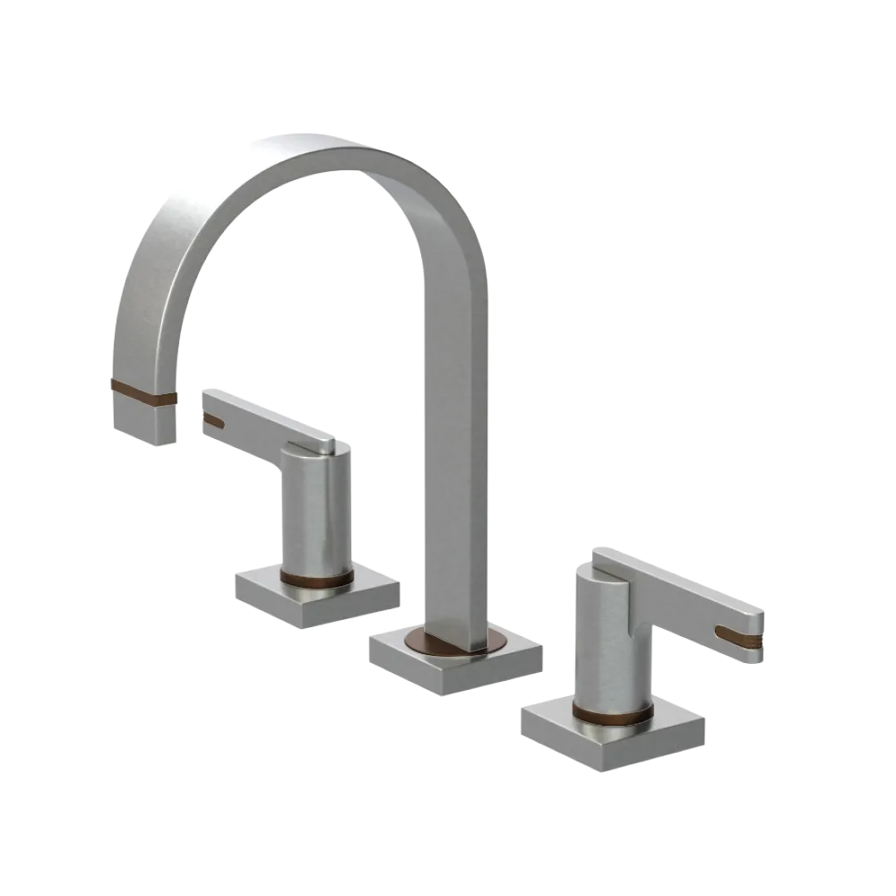 Rubinet Widespread Lav. Set. (less drain) Satin Nickel