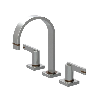 Rubinet Widespread Lav. Set. (less drain) Satin Nickel