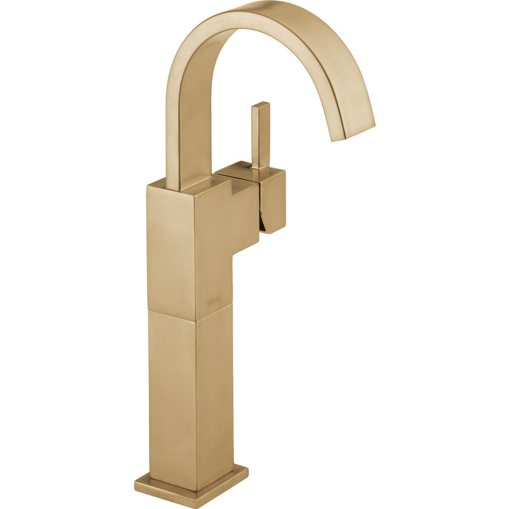 Vero Vero: Single Handle Lavatory Faucet With Riser - Champagne Bronze