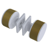Rubinet Shower Door Knob (set) White