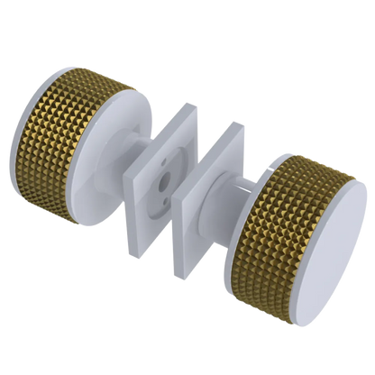 Rubinet Shower Door Knob (set) White