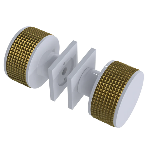 Rubinet Shower Door Knob (set) White