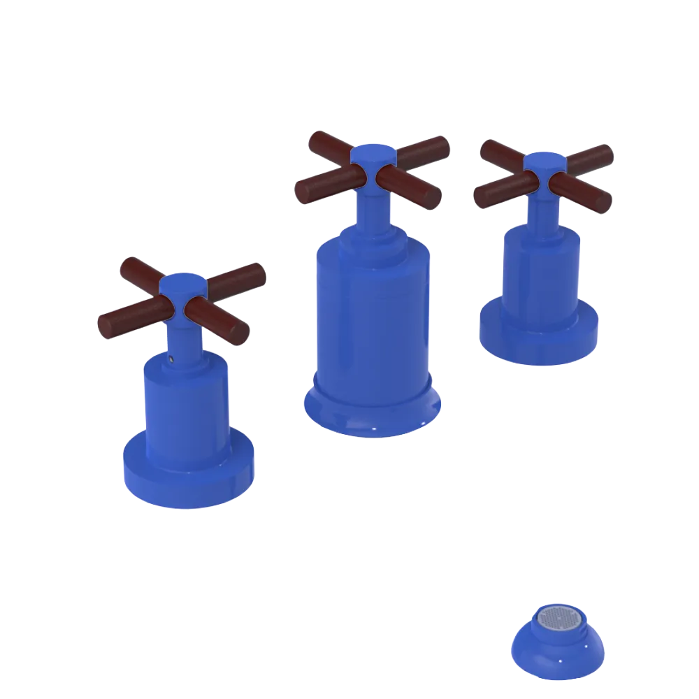 Rubinet Bidet Fitting with Spray, Diverter, and Vacuum Breaker (less drain) Blu Jean