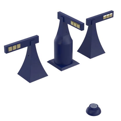 Rubinet Bidet Fitting with Spray, Diverter, and Vacum Breaker (Less Drain) Midnight Blue