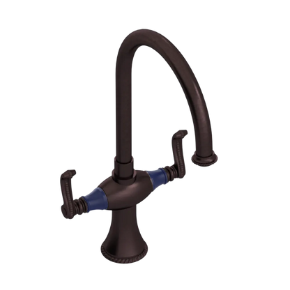 Rubinet Two Handle Single Hole Kitchen Set Tuscan Brass