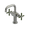 Rubinet Single Hole Dual Handle Lav. Set. (less drain) Satin Nickel