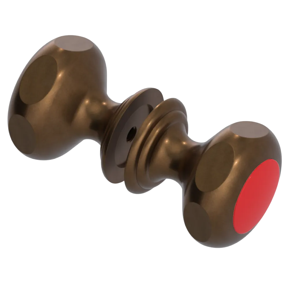 Rubinet Shower Door Knob (set) Tuscan Brass
