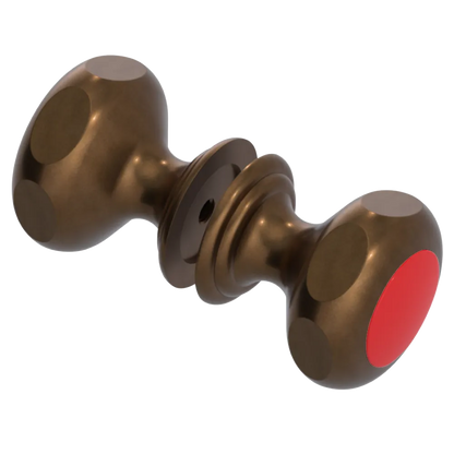 Rubinet Shower Door Knob (set) Tuscan Brass