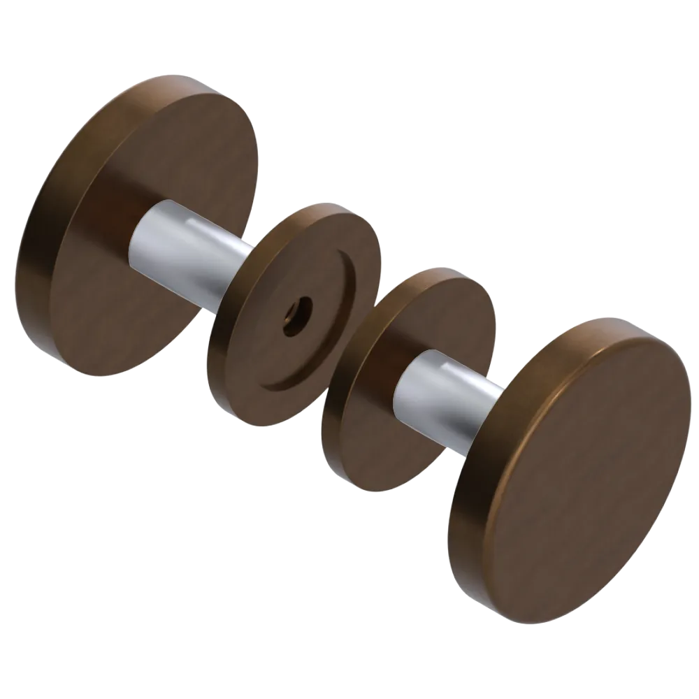 Rubinet Shower Door Knob (set) Tuscan Brass