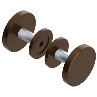 Rubinet Shower Door Knob (set) Tuscan Brass