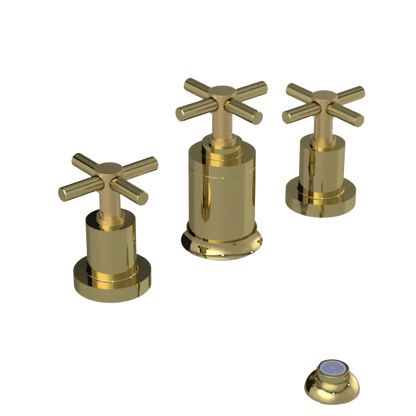 Rubinet Bidet Fitting with Spray, Diverter, and Vacuum Breaker (less drain) Bright Brass