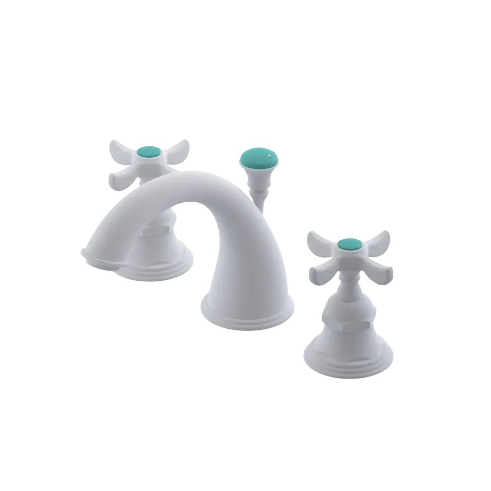 Rubinet Widespread Lav. Set. (less drain) Matt White