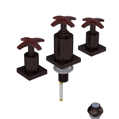 Rubinet Bidet Fitting with Spray, Diverter, and Vacuum Breaker (less drain) Tuscan Brass