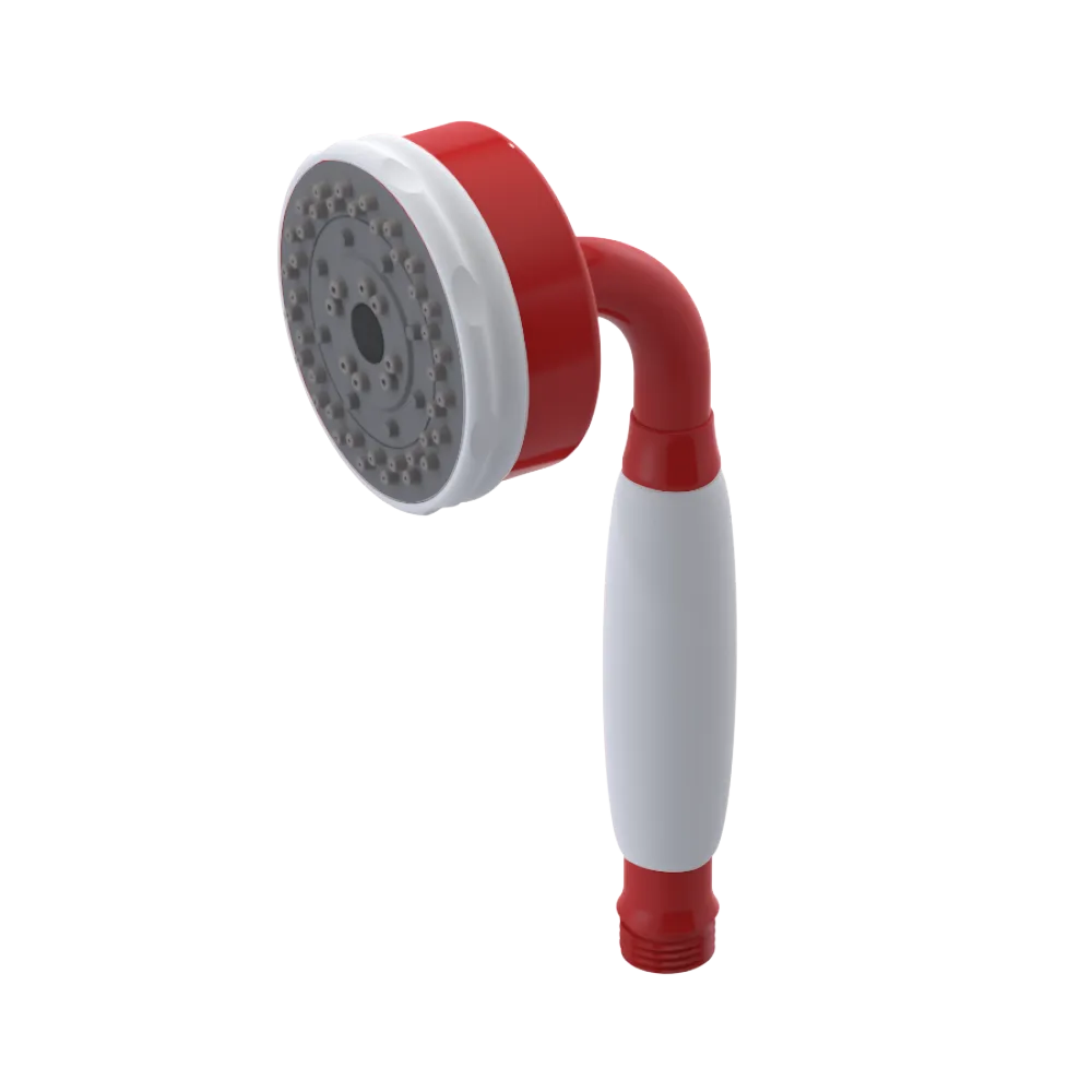 Rubinet 3 Function Hand Held Shower Only Red