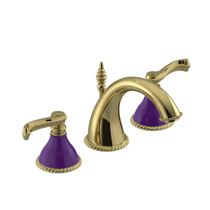 Rubinet Widespread Lav. Set. (less drain) Natural Brass