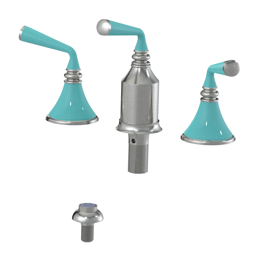 Rubinet Bidet Fitting with Spray, Diverter, and Vacum Breaker (Less Drain) Satin Nickel