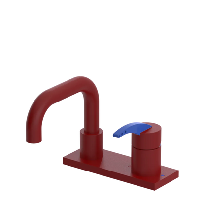 Rubinet 4" Centre Single Control Lav. Set. with Genesis spout (less drain) Maroon