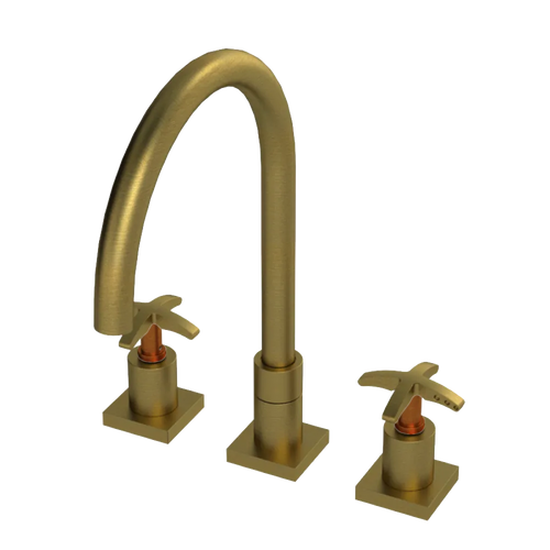 Rubinet Widespread Kitchen Set Antique Brass Matt