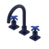 Rubinet Widespread Lav. Set. (less drain) Midnight Blue
