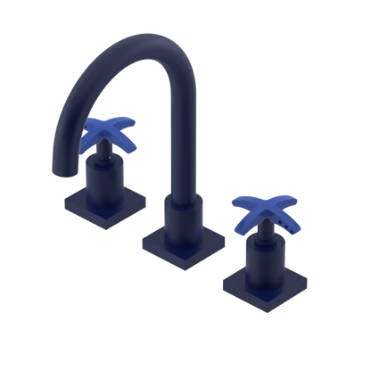 Rubinet Widespread Lav. Set. (less drain) Midnight Blue