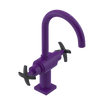 Rubinet Single Hole Dual Handle Lav. Set. (less drain) Purple Haze