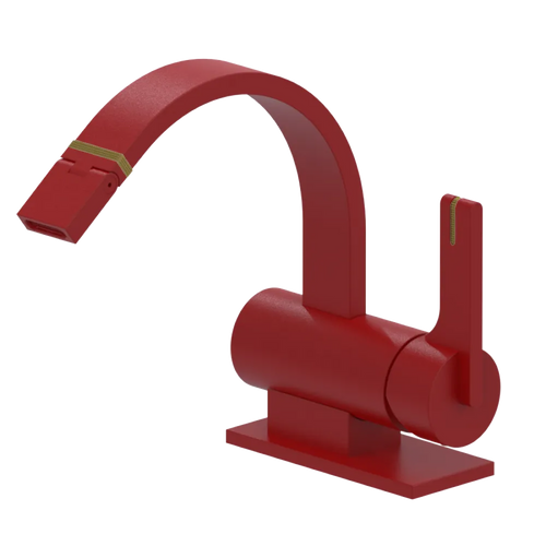 Rubinet Single Control Bidet Fitting (less drain) Maroon