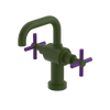 Rubinet Single Hole Dual Handle Lav. Set. (less drain) Green Envy