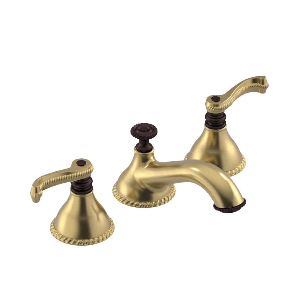 Rubinet Widespread Lav. Set. (less drain) Satin Gold