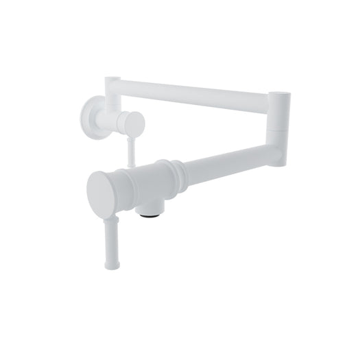 Baril Single-hole wall-mounted pot filler with two handles