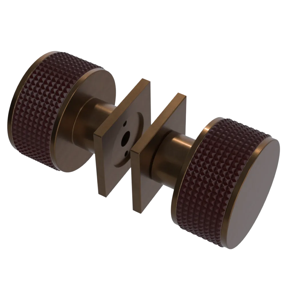 Rubinet Shower Door Knob (set) Tuscan Brass