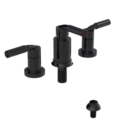 Rubinet Bidet Fitting with Spray, Diverter, and Vacuum Breaker (less drain) Black