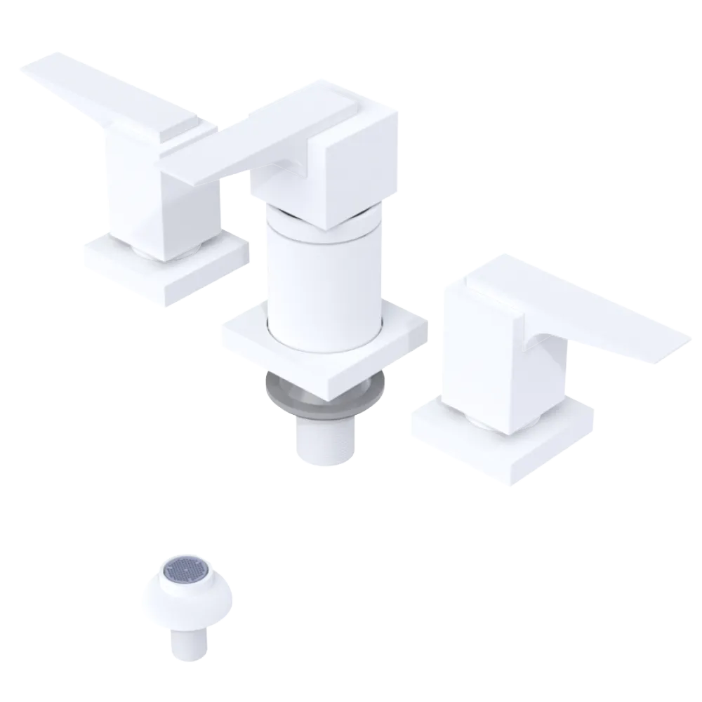 Rubinet Bidet Fitting with Spray, Diverter, and Vacuum Breaker (less drain) Matt White