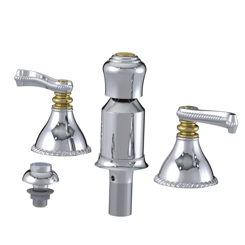 Rubinet Bidet Fitting with Spray, Diverter, and Vacum Breaker (Less Drain) Chrome