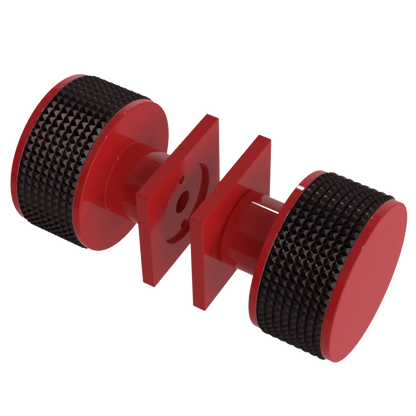 Rubinet Shower Door Knob (set) Red