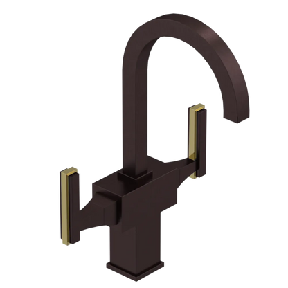 Rubinet Single Hole Dual Handle Lav. Set. (less drain) Oil Rubbed Bronze