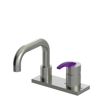 Rubinet 4" Centre Single Control Lav. Set. with Genesis spout (less drain) Satin Nickel