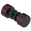 Rubinet Shower Door Knob (set) Matt Black