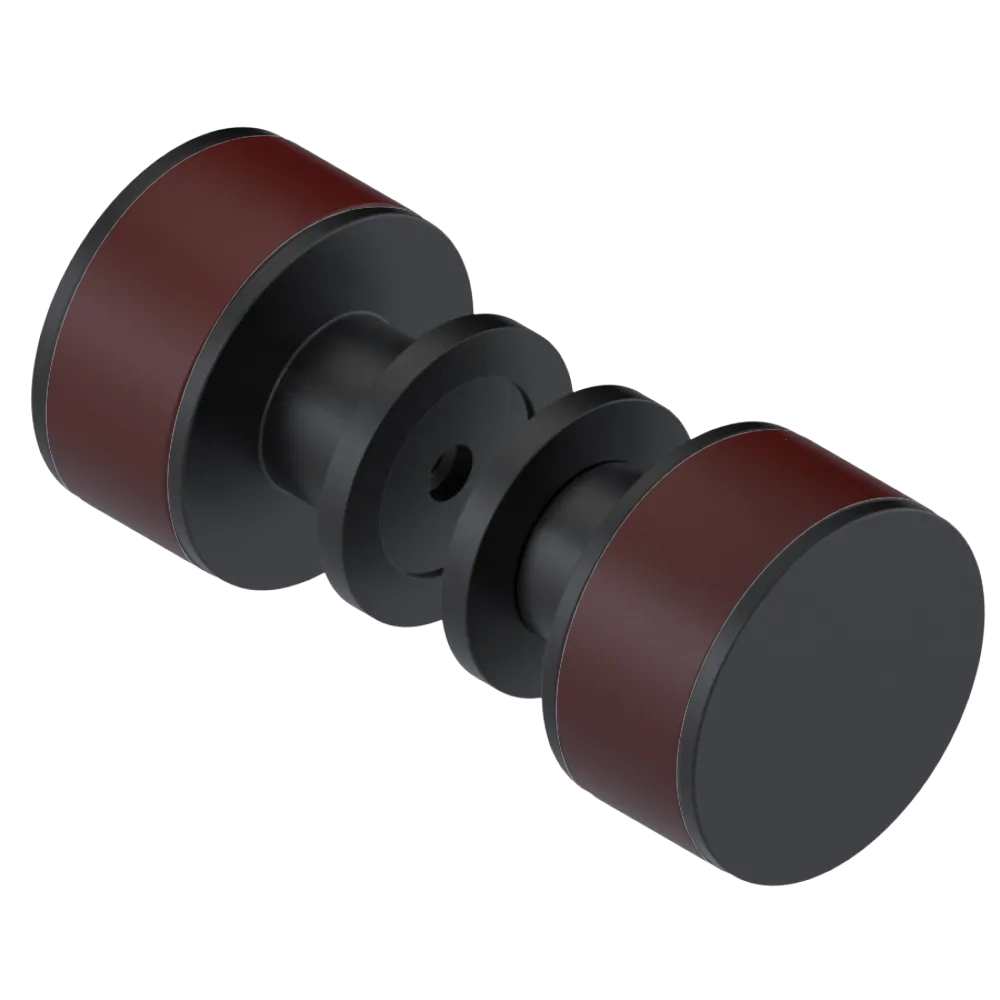 Rubinet Shower Door Knob (set) Matt Black