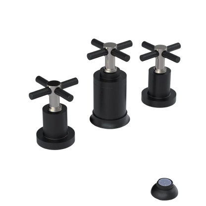 Rubinet Bidet Fitting with Spray, Diverter, and Vacuum Breaker (less drain) Matt Black