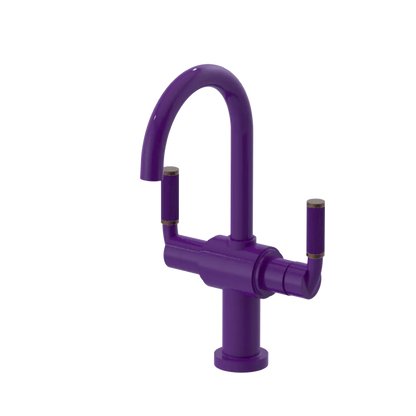 Rubinet Single Hole Dual Handle Lav. Set. (less drain) Purple Haze