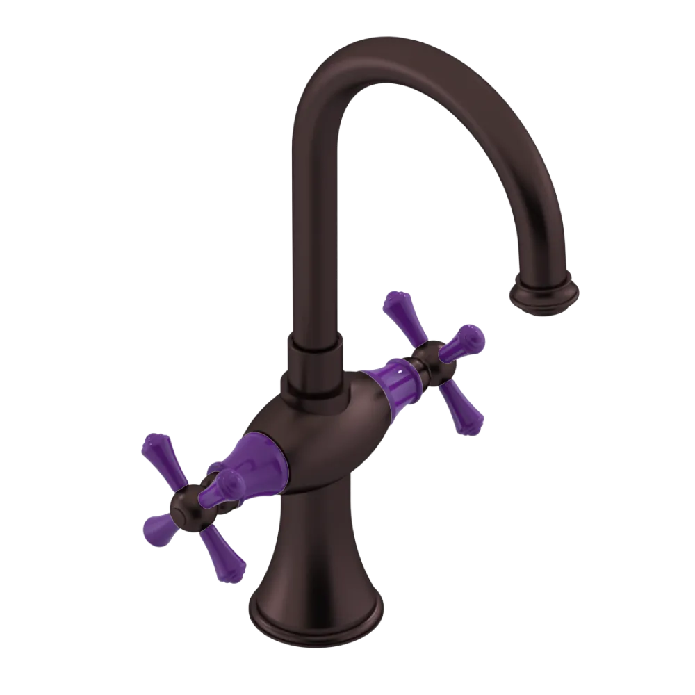 Rubinet Single Hole Dual Handle Lav. Set. (less drain) Oil Rubbed Bronze