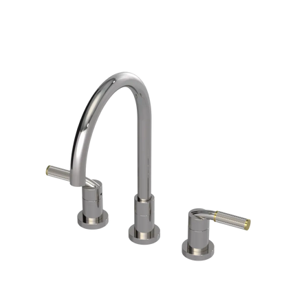Rubinet Widespread Kitchen Set Polished Nickel