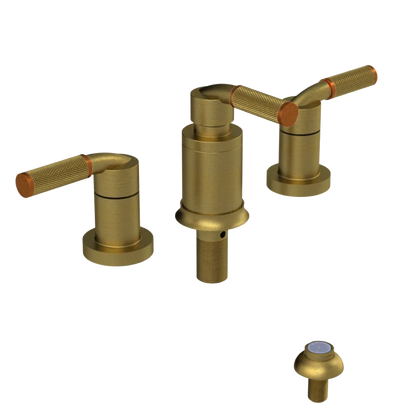 Rubinet Bidet Fitting with Spray, Diverter, and Vacum Breaker (Less Drain) Antique Brass Matt