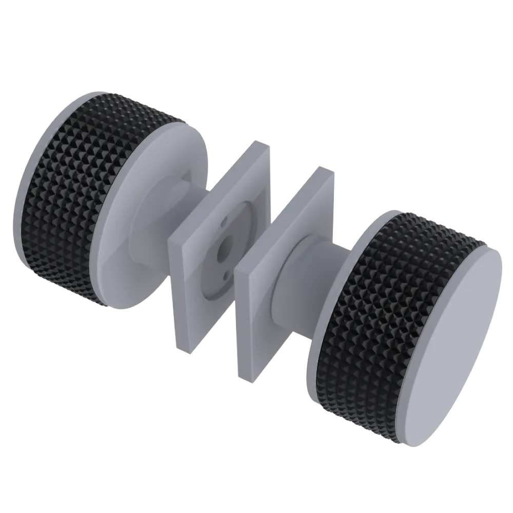 Rubinet Shower Door Knob (set) Matt White
