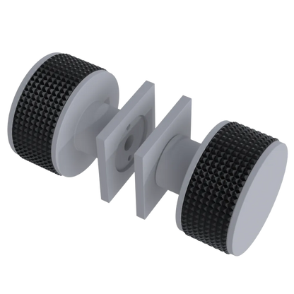 Rubinet Shower Door Knob (set) Matt White