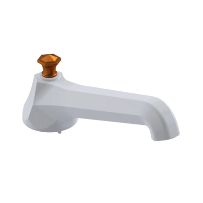 Rubinet Tub Filler Spout Deck Mount White