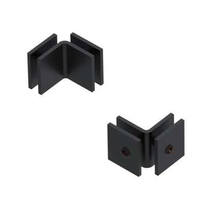 Rubinet 90 Glass to Glass Open Face Matt Black