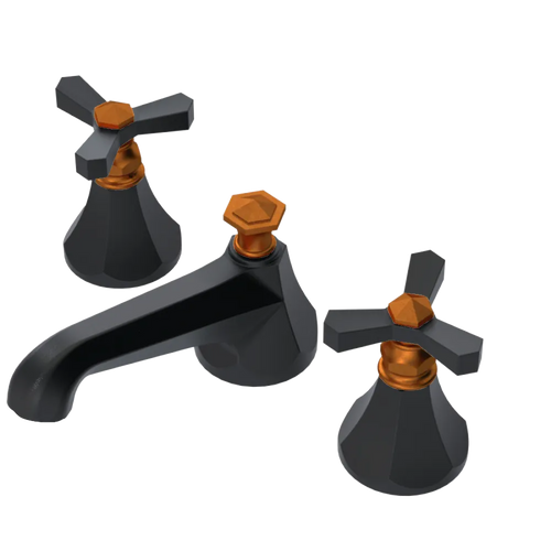 Rubinet Widespread Lav. Set. (less drain) Matt Black