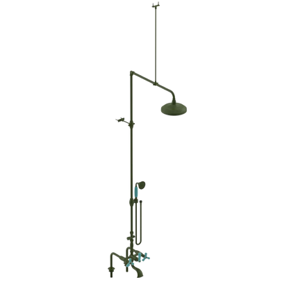 Rubinet Deck Mount Tub & Shower with Hand Held Shower Green Envy