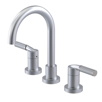Rubinet Widespread Lav. Set. (less drain) Satin Chrome